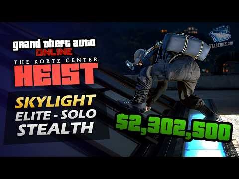 GTA Online: The Kortz Center Heist - Skylight Approach [SOLO FULL STEALTH - ELITE CHALLENGE]