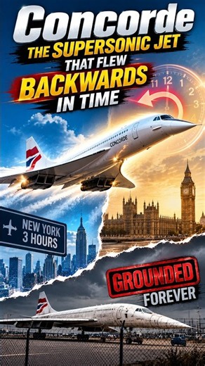 Concorde: the supersonic jet that flew backwards in time, then was grounded forever #Shorts