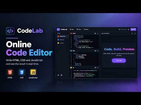 Build Your Own Online Code Editor with HTML CSS JavaScript 🚀 #htmlcssjavascriptproject