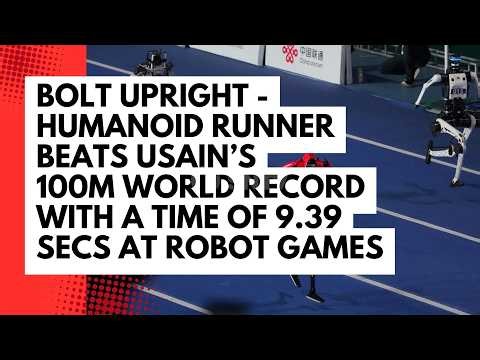 Bolt upright - Humanoid runner beats Jamaican sprint king Usain's 100 metres world record with a tim
