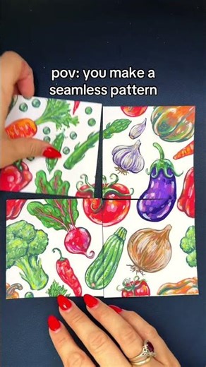 How to make a seamless repeating pattern for fabric design #seamless #seamlesspattern #art #markers