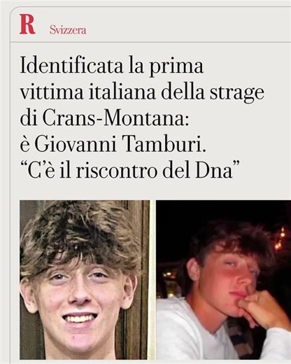 Strage di Crans-Montana, identificata la prima vittima italiana: è Giovanni Tamburi