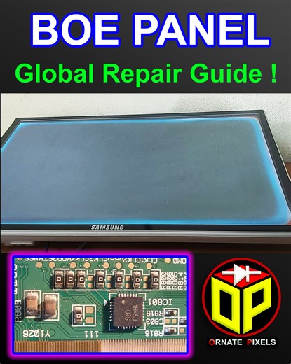 Facing a "No Picture" or "White Screen" problem on your LED TV? Stay with me for just 2 minutes to learn a professional secret! 🛠️ In this video, we diagnose a faulty BOE panel (HB236WHB-N41) where the VGL voltage was missing due to a short circuit. I’ll show you step-by-step how to: Measure critical voltages (VIN, AVDD, VGH, VGL). Identify a 0-ohm short on the VGL line. Replace a faulty capacitor to restore the picture perfectly! Special Note: Even though the front says SAMSUNG, this is a loca