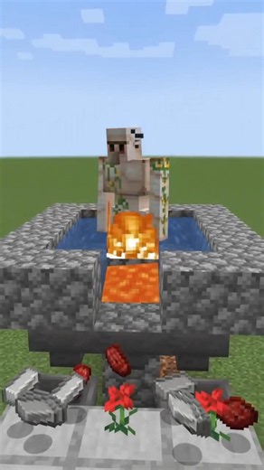 Minecraft Iron Farm & Gold Farm Build! ⚒️🪙 | Easy Farm Tutorial#shorts