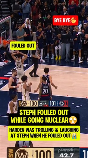 Harden TROLLED Steph for FOULING OUT😭