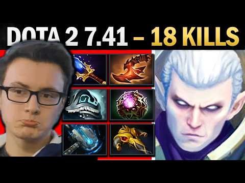 Invoker Dota 2 7.41 with 18 Kills and Meme Hammer - Dota Gameplay