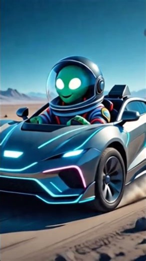 Car racing alien #viral