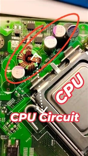 CPU Circuit Surrounding componets and parts #shorts