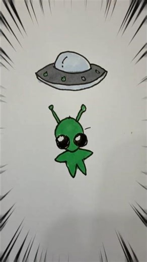 Easy alien 👽 drawing #alien #ship #space #drawing #art #sketch #drawingtutorial #trending