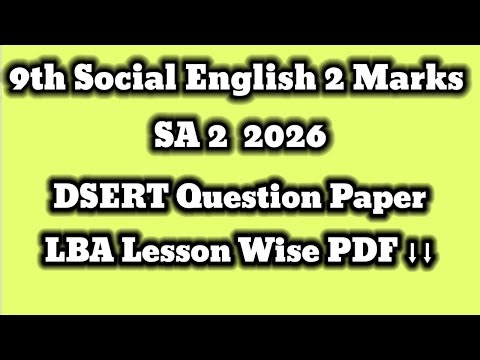9th Social english sa 2 important 2 marks. sa 2 exam LBA based lesson wise questions ‪@learneasilyhub‬