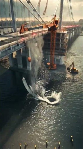 “Massive Bridge Collapse Caught on Camera | Seconds Before Disaster 😱”