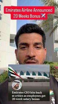 Emirates Airline Announced 20 Weeks Bonus