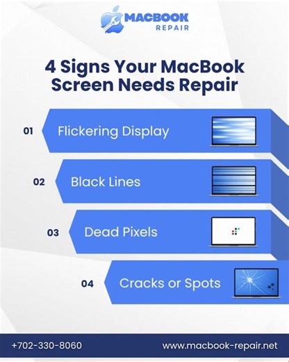 4 Signs Your MacBook Screen Needs Repair | Fix Flickering, Lines & Cracks #henderson #shorts