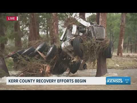 Recovery efforts begin in Kerr County along the Guadalupe River after severe weather and flooding