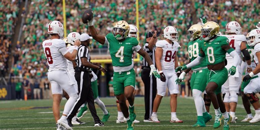 No. 3 Notre Dame Picks Up Largest Victory Over Stanford in 40th Meeting