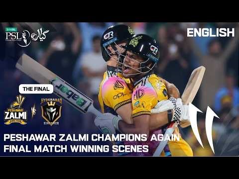 Peshawar Zalmi Winning Moments | Final Match Glory 🏆 | Peshawar vs Hyderabad | M 44 | PSL 11 | MZB1K