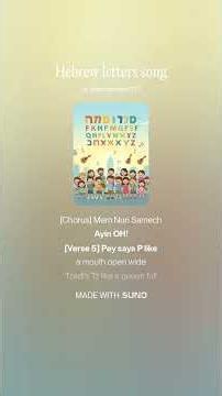Sing and learn the Hebrew Alphabet song for Kids with 22 Hebrew letters from א Alef to ת Tav!#bible