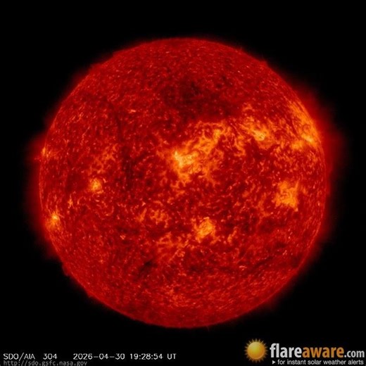 30 Apr - 1 May: 24 Hour Solar Activity (Earth Facing; Solar Storm, Sunspot, Solar Flare, CME)