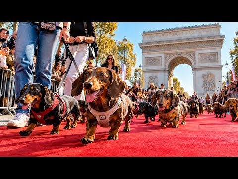 Paris Sausage Walk 2026 | 2,500+ Sausage Dogs Take Over the Champs-Élysées! 🐶🇫🇷
