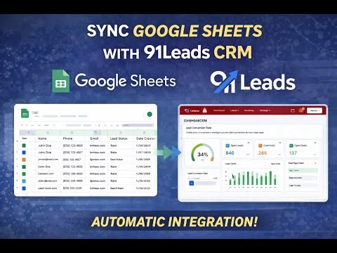 Google Sheets Integration with 91Leads CRM | Auto Push Leads Step-by-Step