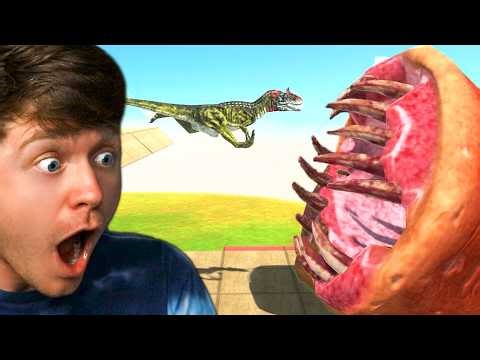 DINOSAURS vs MONSTER WORM TRAP in ARBS! (Reaction)