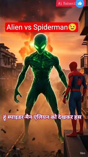 alien vs spiderman 😆 #shorts #shortvideo #ai #funny