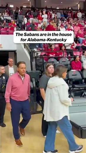 The Sabans are in the house for the Tide 👏 #CBB #Basketball #Alabama