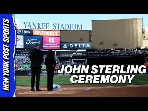 Yankees hold ceremony honoring John Sterling ahead of Monday's game