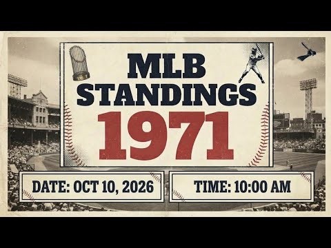 MLB Standings Oct 10, 2026 ; MLB Standings, Results & Points Update