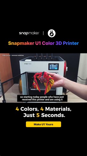 💡Print a toy to play? With Snapmaker U1, easy! Vibrant colors, rich details, smooth movable joints — every piece neat and flawless. 💥Get Snapmaker U1 to print your own toys & games! | Snapmaker