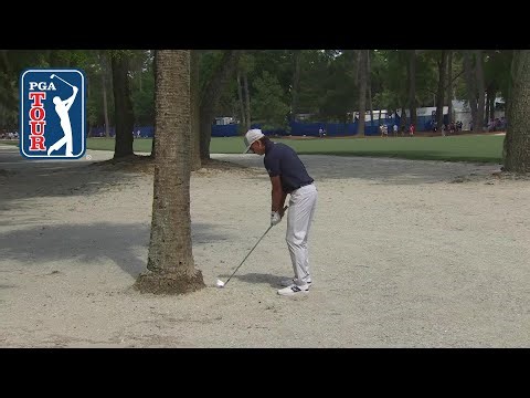 Rickie Fowler goes LEFTY AND BACKWARDS to save par | RBC Heritage | 2026