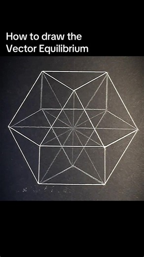 How to draw the Vector Equilibrium #howtodraw #natureofflowers #GeometricArt