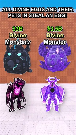 ALL DIVINE EGGS AND THEIR PETS IN STEAL AN EGG!