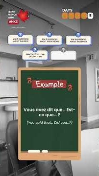 Try this 5 day challenge to frame questions in TEF- TCF Speaking