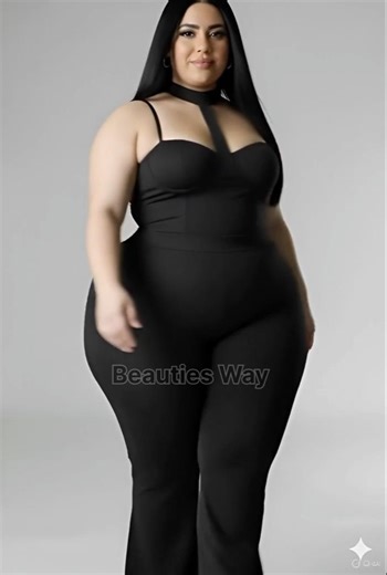 Plus Size Black Choker Neck Bandage Flare Leg Jumpsuit Fashion Collection