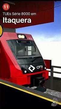 OpenBVE: TUEs SÉRIE 8000 em CORINTHIANS-ITAQUERA! Linha 11 Coral #ohama #train #openbve