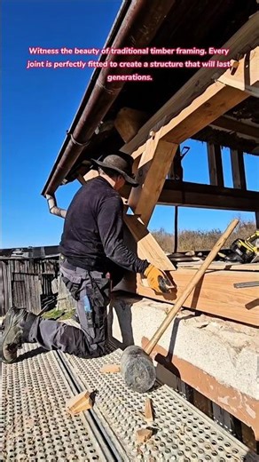 Stunning Traditional Timber Frame Structure Built With Expert Craftsmanship #craft #skills #asmr