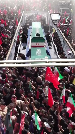 Coffin of Iran's Supreme Leader Ayatollah Khamenei paraded through Tehran