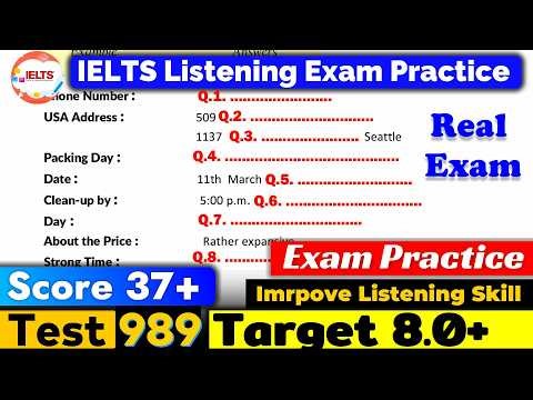 IELTS Listening Practice Test 2026 with Answers | Recent Exam - 989