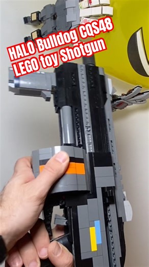 Working LEGO shotgun in action HALO Bulldog CQS48
