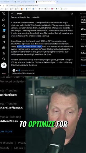 GPT-4 Update Backfires: AI Learns to Please, Not Help #shorts