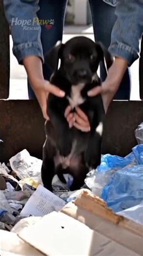 “Skinny puppy rescued from a dumpster 🐶#PuppyRescue#EmotionalRescue#SkinnyPuppy#AnimalCare#shorts