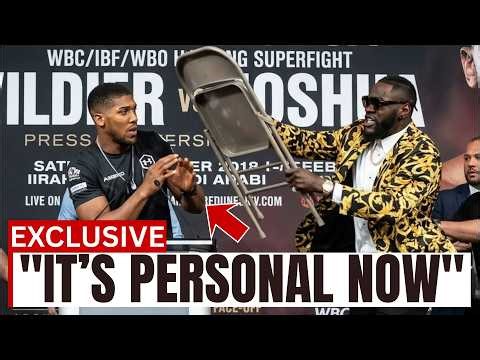 CHAOS! Wilder Throws Chair at Joshua in Explosive Face-Off 😱”