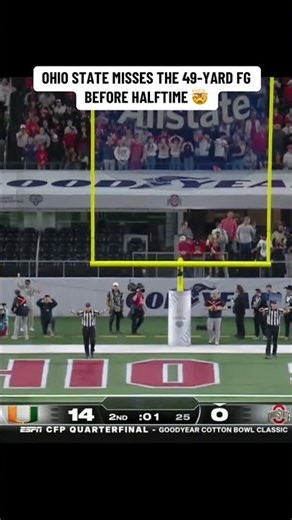 Ohio State was held scoreless in the first half