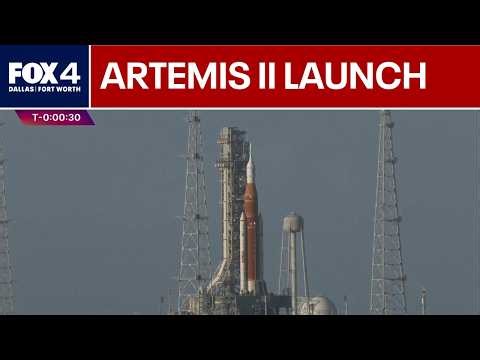 Artemis II rocket launches for the moon | FULL