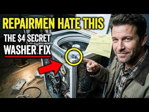 $4 Part FIXES 80% of Washing Machine Failures PERMANENTLY. Repairmen BURIED THIS