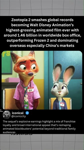 Zootopia 2 smashes global records becoming Walt Disney Animation's highest-grossing animated film