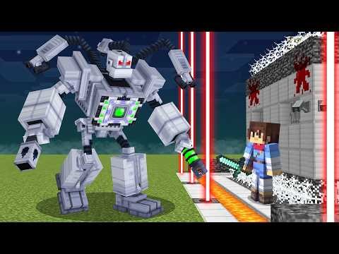 Robots vs Security House in Minecraft
