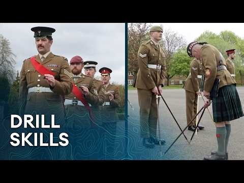 British Army's pace sticking soldiers battle it out on the drill square