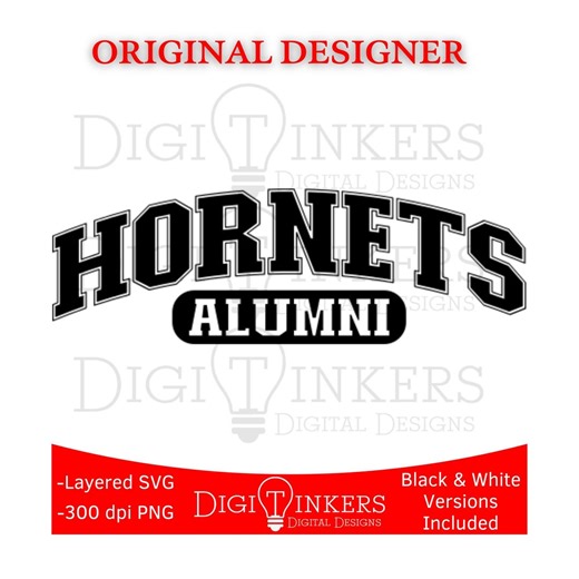Hornets Alumni SVG, Hornets PNG, School Spirit Digital Download, College Alumni Vector File, Graduation Gift Design, Team Spirit Logo - Etsy